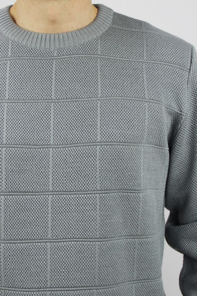 Джемпер из шерсти и трикотажа с круглым вырезом из второго слоя Полесье С5199-22 3С3002-Д43 182,188 серый - фото 3