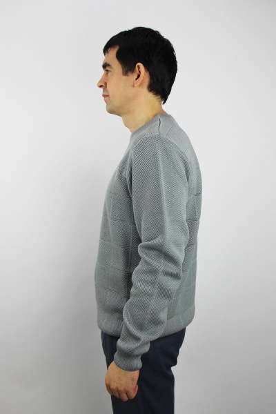 Джемпер из шерсти и трикотажа с круглым вырезом из второго слоя Полесье С5199-22 3С3002-Д43 182,188 серый - фото 2