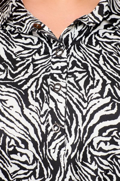 Платье из мягкой вискозы с нагрудными вытачками и планкой Swallow 662.1 принт_черная_зебра - фото 10