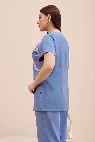 На каждый день костюм из текстиля с брюками Палаццо и свитшотом Lissana 4715 - фото 10