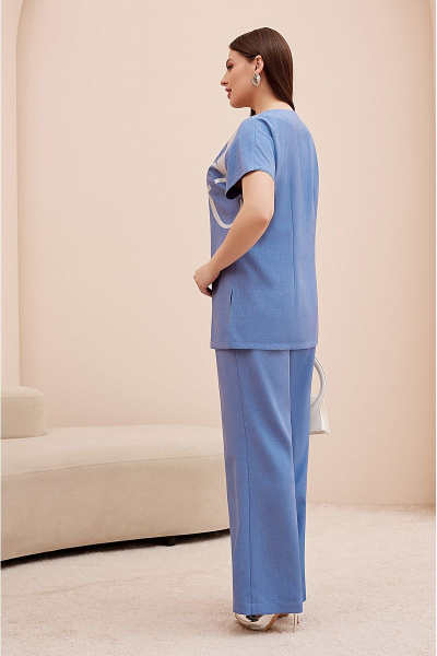 На каждый день костюм из текстиля с брюками Палаццо и свитшотом Lissana 4715 - фото 9