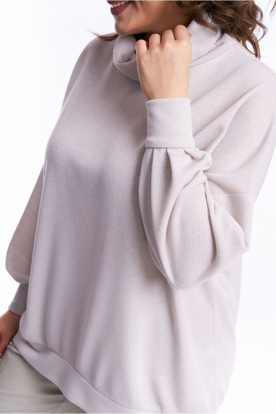 Серый летний комплект из брюк и джемпера из текстиля Almirastyle 251 - фото 6