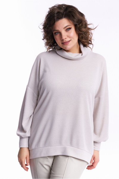 Серый летний комплект из брюк и джемпера из текстиля Almirastyle 251 - фото 4