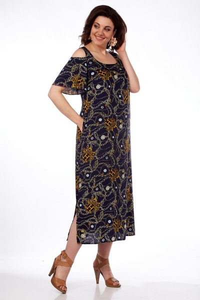 Свободное летнее платье из вискозы с карманами Matini 3.1615/1 - фото 3