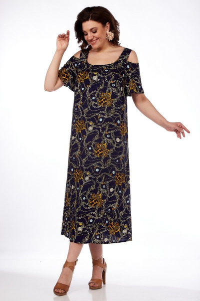 Свободное летнее платье из вискозы с карманами Matini 3.1615/1 - фото 1