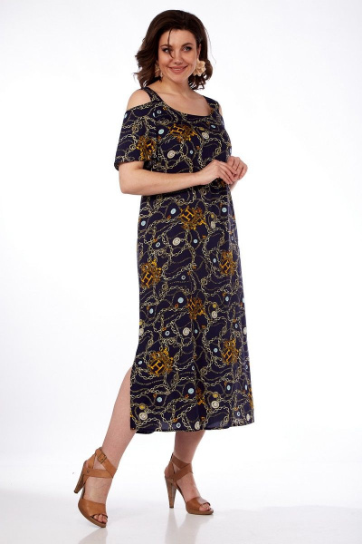 Свободное летнее платье из вискозы с карманами Matini 3.1615/1 - фото 6