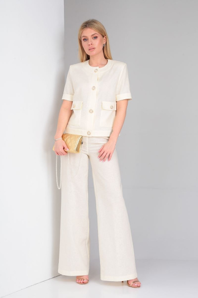 Брюки, жакет DOGGI 2886 ванильный - фото 9