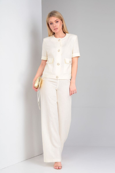 Брюки, жакет DOGGI 2886 ванильный - фото 8