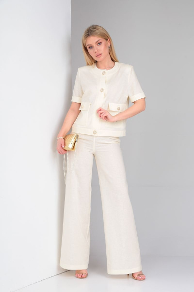 Брюки, жакет DOGGI 2886 ванильный - фото 7