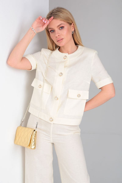 Брюки, жакет DOGGI 2886 ванильный - фото 6