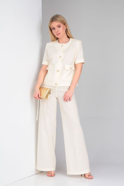 Брюки, жакет DOGGI 2886 ванильный - фото 5