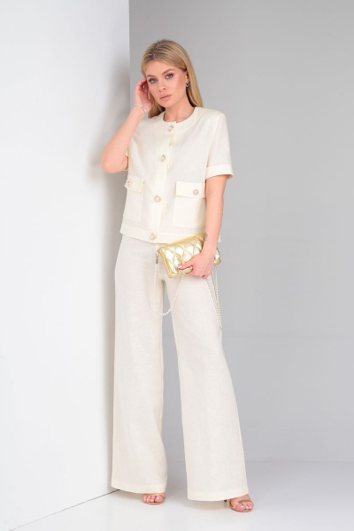 Брюки, жакет DOGGI 2886 ванильный - фото 1