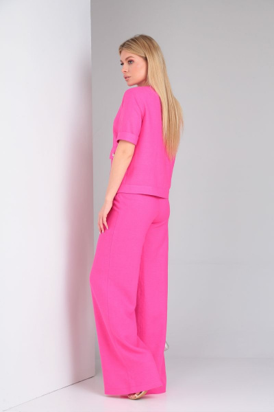Ленский костюм жакет и брюки расширенного кроя для Лета DOGGI 2886 розовый барби - фото 5