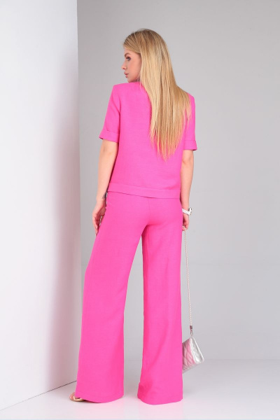 Ленский костюм жакет и брюки расширенного кроя для Лета DOGGI 2886 розовый барби - фото 3