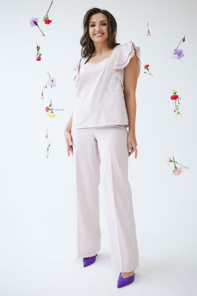 Блуза, брюки Mislana С943 розовый - фото 7