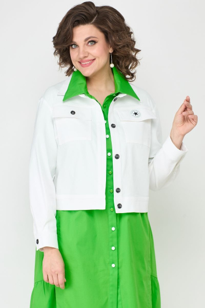 Летнее хлопковое платье с юбкой из воланов и карманами Solomeya Lux 887B - фото 7