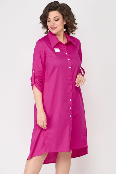 Летнее платье из хлопка с воланами и карманами Solomeya Lux 887A - фото 5