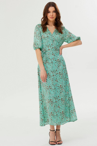 Платье из штапеля с кулисой и карманами на лето Lyushe 3452 - фото 4