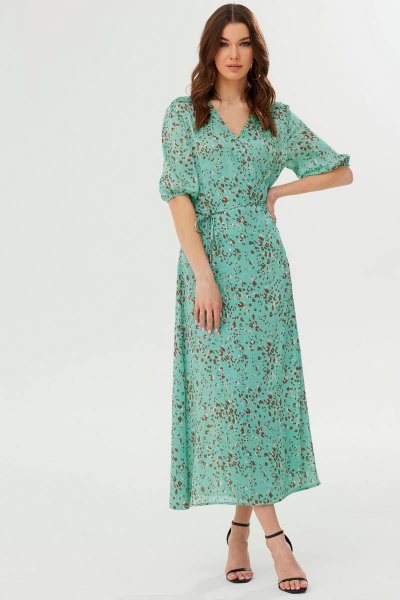 Платье из штапеля с кулисой и карманами на лето Lyushe 3452 - фото 1