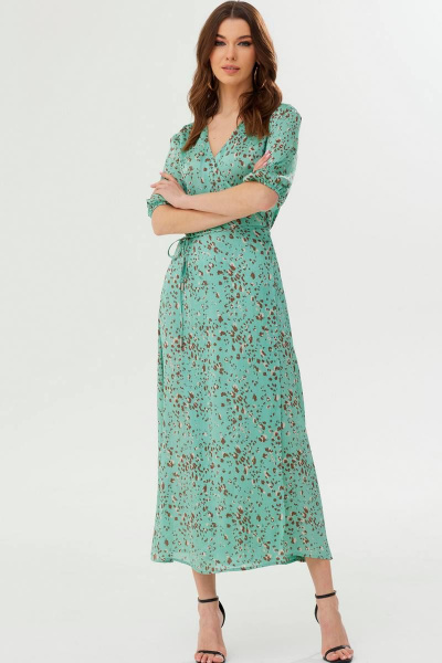 Платье из штапеля с кулисой и карманами на лето Lyushe 3452 - фото 3