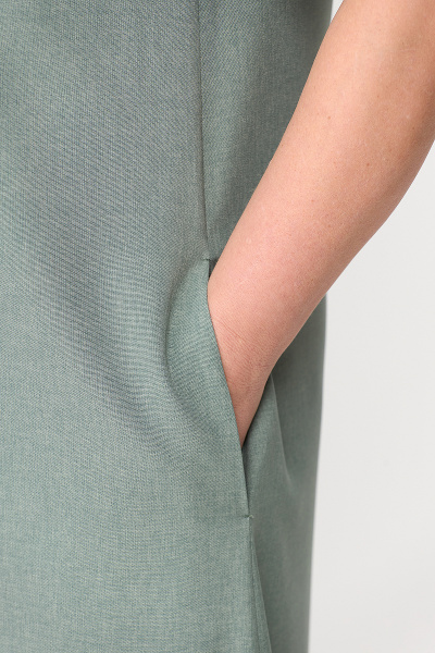 А-силуэтное платье с цветочным принтом и вставками из текстиля Algranda А3877-4 - фото 2