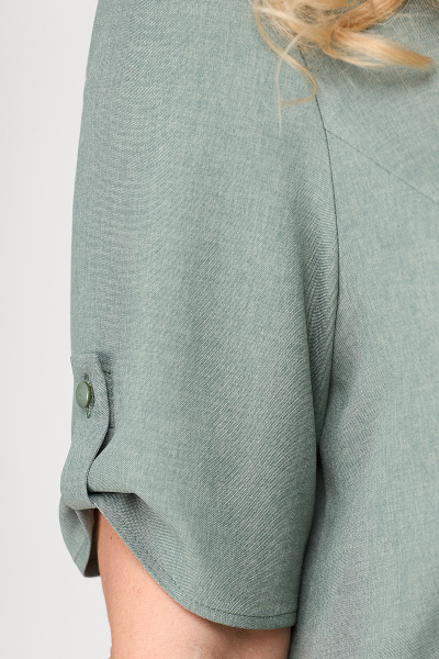 А-силуэтное платье с цветочным принтом и вставками из текстиля Algranda А3877-4 - фото 7