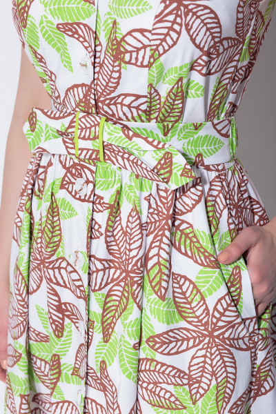 Летний сарафан из хлопковой ткани с поясом и карманами Anna Majewska 1253 Bilbao - фото 2