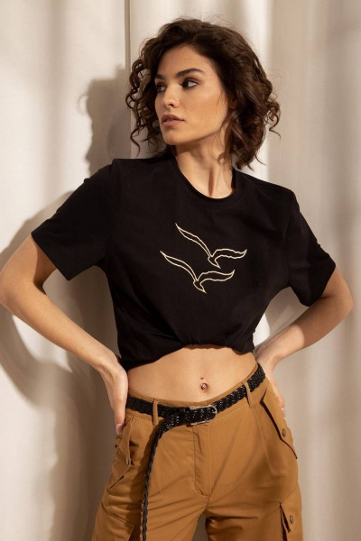 Брюки-карго с накладными карманами и застежкой на кнопки Nova Line 40102 тоффи - фото 6