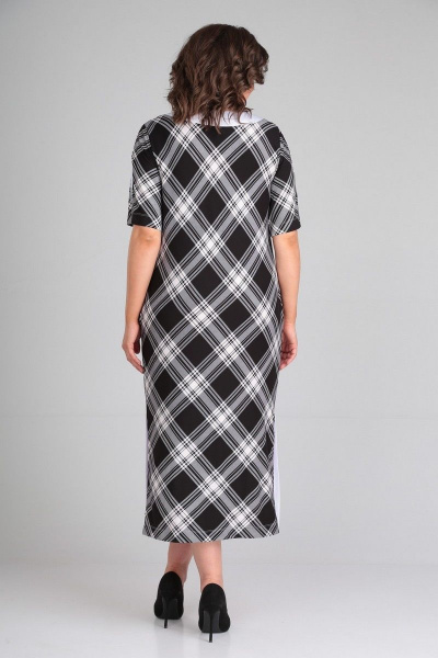 Платье из вискозы с шлицами и отделочной тканью Диомант 1872 - фото 6