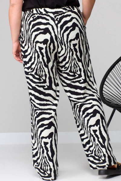 Модные брюки палаццо из струящейся вискозы для летних образов SOVA 11140 зебра - фото 5