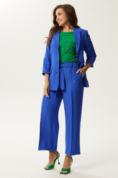 Легкие летние брюки из вискозы Condra 14107 синий - фото 1