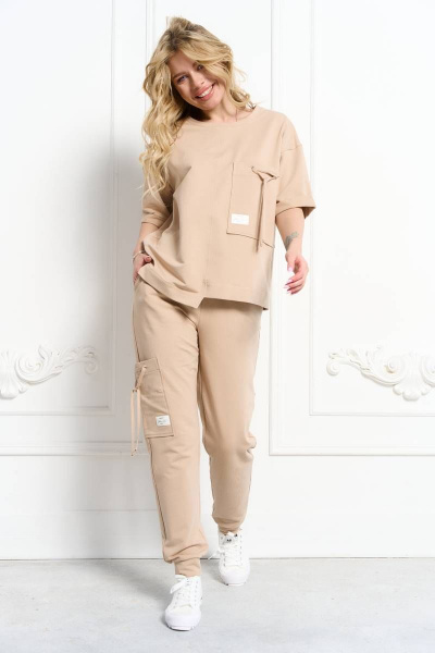 Летний спортивный костюм из трикотажных брюк и джемпера MAX S021 - фото 3