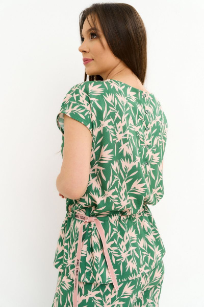 Блуза, брюки Магия моды 2272 зеленый_розовый - фото 5