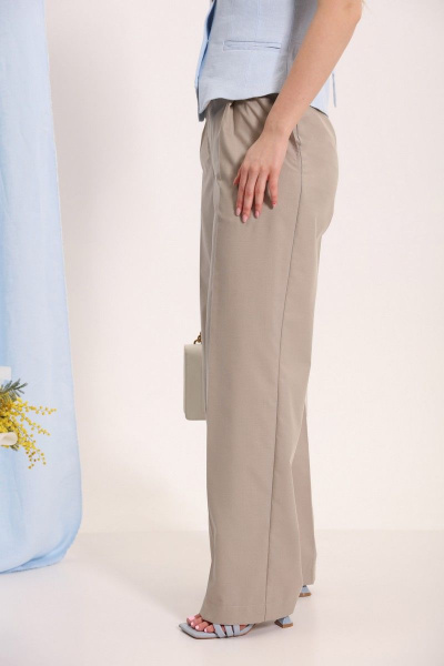 Брюки широкого кроя из текстиля и хлопка LM КБ9053 - фото 11