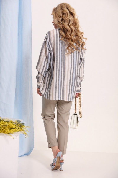 Брюки из легкого текстиля с зауженным к низу силуэтом LM БЛ9055 - фото 6