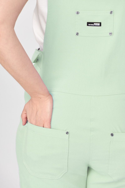 Комбинезон с футболкой в спортивном стиле из джинса и текстиля Bonna Image 820 мятный - фото 5