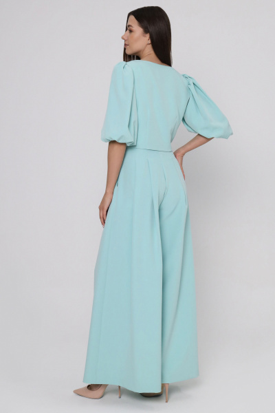 Летняя блуза на каждый день и праздник из текстиля Панда 151640w мятный - фото 2