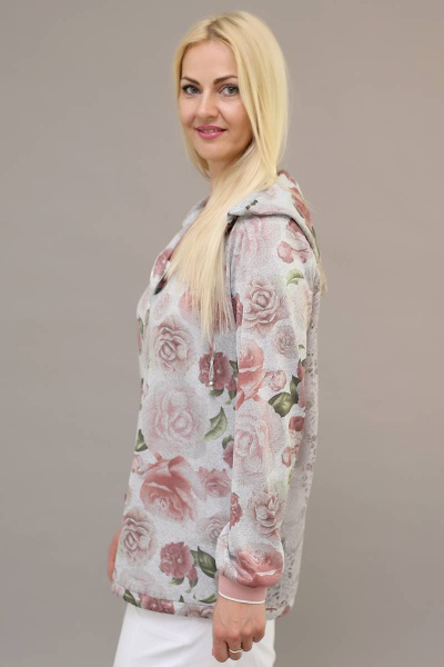 Бомбер Avila 0722 светло-серый - фото 3