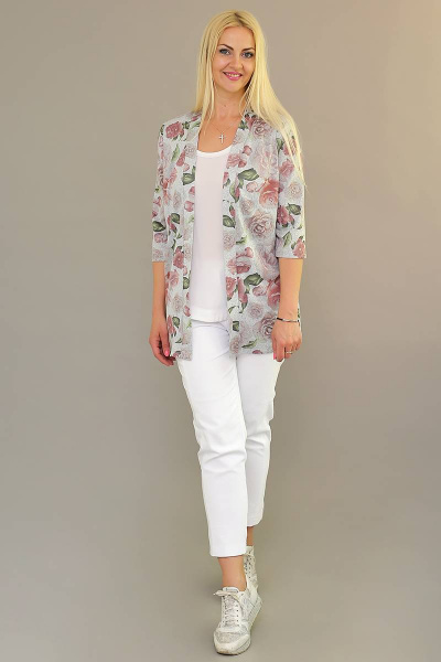 Кардиган Avila 0723 светло-серый - фото 2