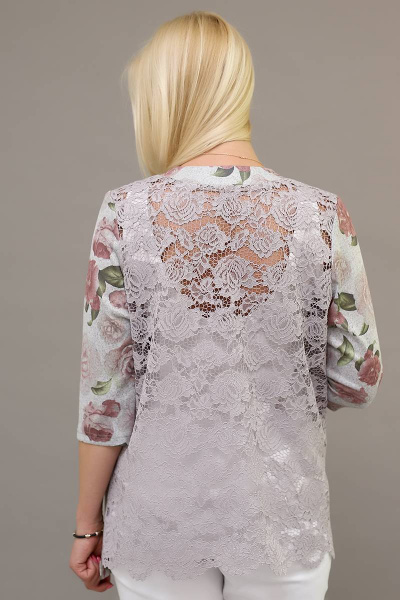 Кардиган Avila 0723 светло-серый - фото 4