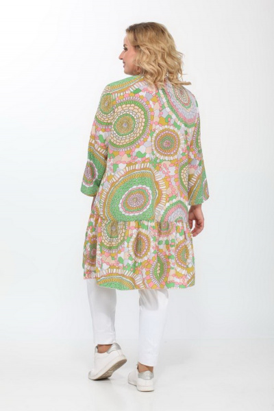 Туника А силуэта с присборенным воланом и вырезом В-образным Djerza 0149 - фото 2