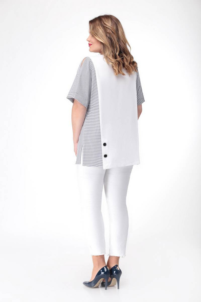 Блуза легкая летняя из льна и текстиля DaLi 2458А - фото 2