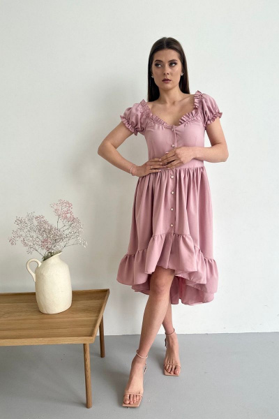 Миди платье с асимметричным низом из текстиля AURA otd 3212 - фото 1