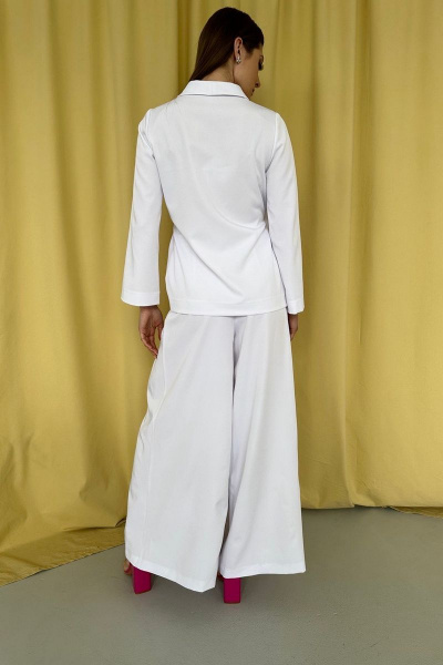 Белые палаццо брюки из хлопка для ежедневного образа AURA otd 4092 - фото 2