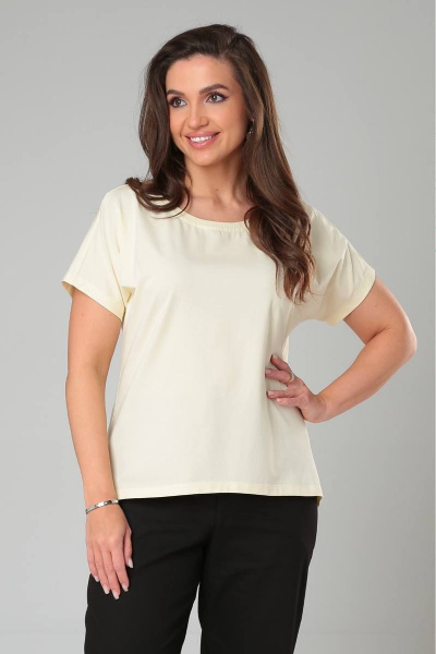 Платье приталенное из вискозы с вырезом и разрезами Bliss 8179 прозрачно-желтый - фото 5