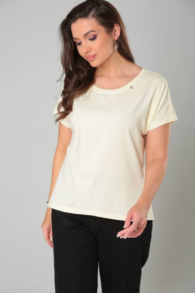 Платье приталенное из вискозы с вырезом и разрезами Bliss 8179 прозрачно-желтый - фото 2