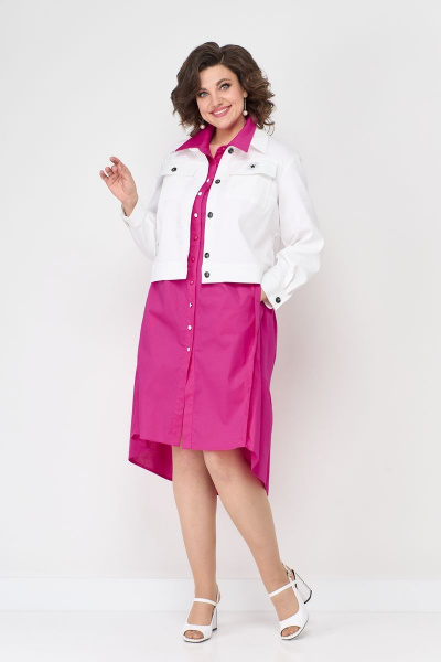 Жакет прямого силуэта на каждый день из текстиля Solomeya Lux 346M - фото 4