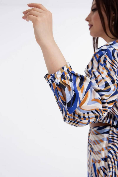 Платье Daloria 1508 бежевый-синий - фото 9