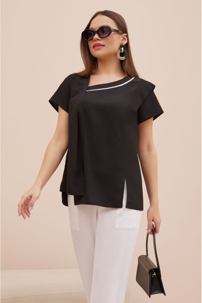 Деловой белый костюм: жакет с воротником и брючный костюм Lissana 4740 - фото 7