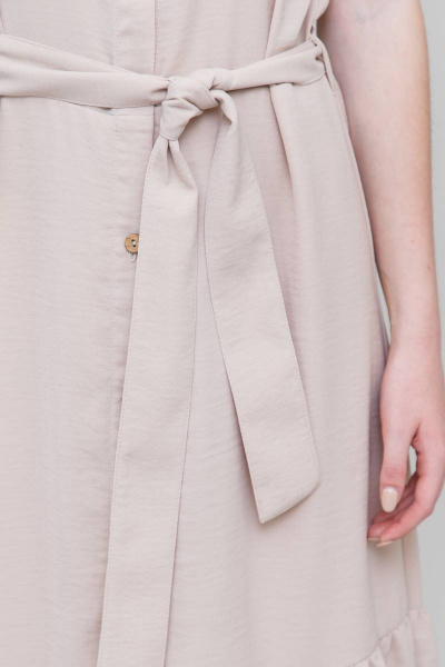 Платье летнее свободное с воланами, длинное, воздушное Domna 500(164) бежевый - фото 5